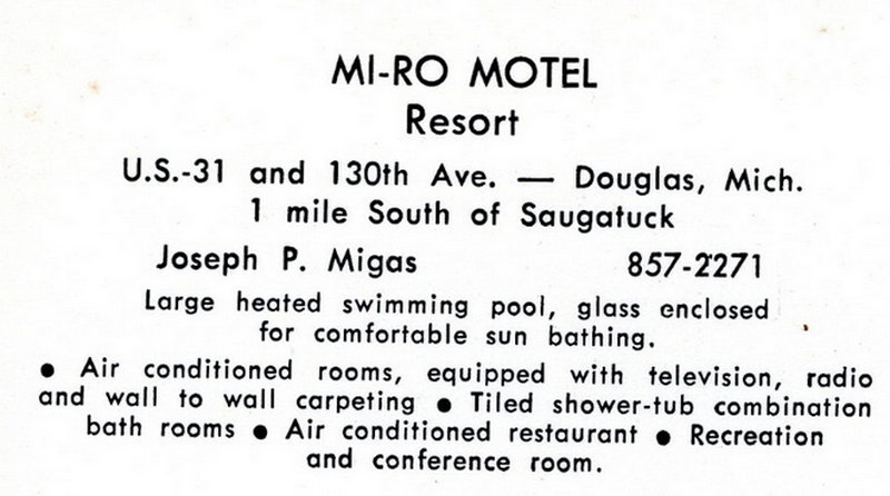 Mi-Ro Motel and Golf Course - Vintage Postcard (newer photo)